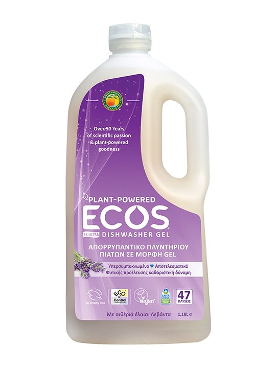 ECOS Καθαριστικό Gel Πλυντηρίου Πιάτων Βιολογική Λεβάντα