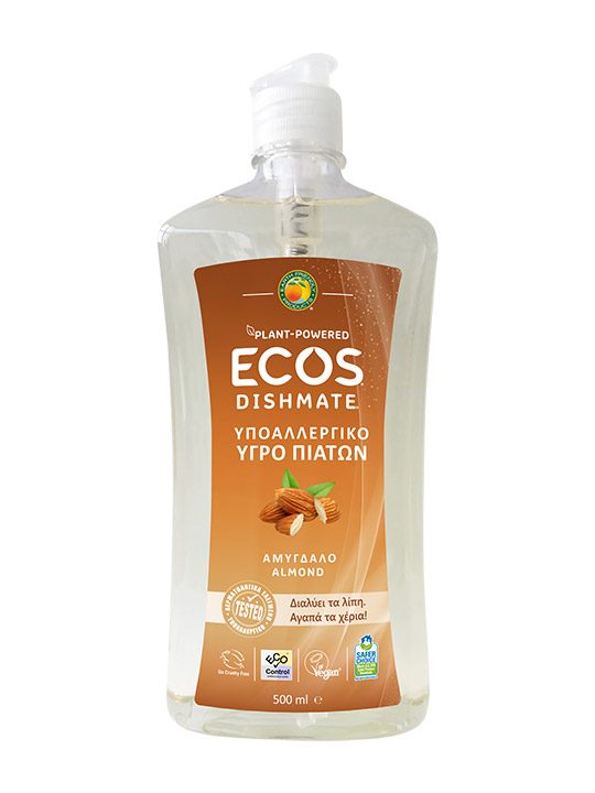 ECOS Υγρό Πιάτων για πλύσιμο στο χέρι - Αμύγδαλο - 500ml