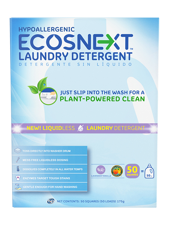 ECOSNext Απορρυπαντικό Ρούχων Σε Φύλλα - Λεβάντα και Βανίλια - 50 Πλύσεις