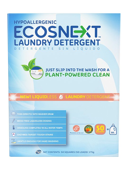 ECOSNext Απορρυπαντικό Ρούχων Σε Φύλλα - Μανόλια και Κρίνος - 50 Πλύσεις